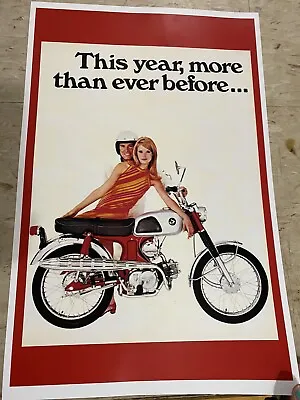 Vintage Honda CL 90 Motorcycle Poster Advertisement H2100/1311 • $15