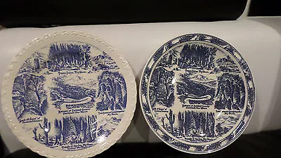 2 Vintage Vernon Kilns Plates --- Blue-white • $9.99