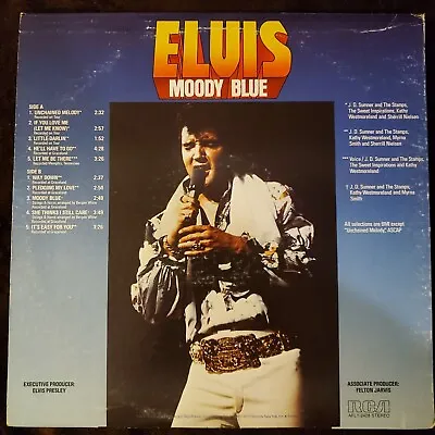 NM✨️Audio Tested🎶 Authentic ELVIS PRESLEY  Moody Blue  W/ Blue Vinyl Stereo  • $14.95