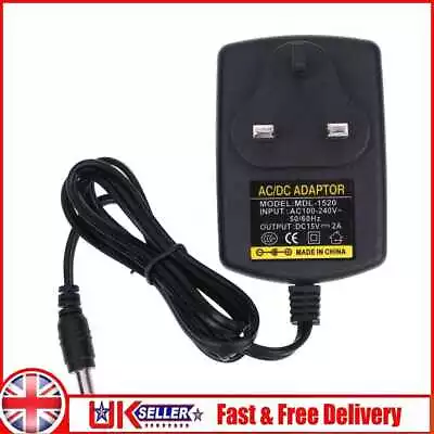 DC15V 2A Adapter AC 100V-240V To DC 15V Converter Power Supply Adapter   • £7.59