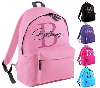 Personalised Backpack Girls Boys School Bag Rucksack Any Name PE Kit Kids Gift • £14.75