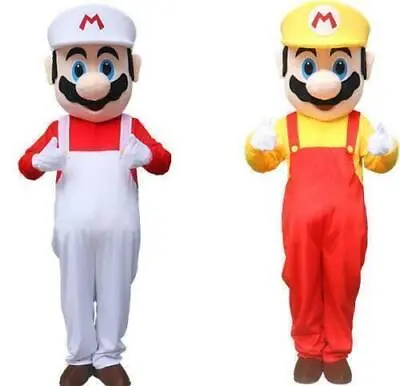 Christmas Super Mario Mascot Costume Cosplay Party Fancy Dress Brothers Suits • $128