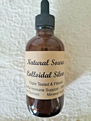 3 Bottles Of Natural Source Ultra Colloidal Silver 1000 PPM - 4oz Dropper Bottle • $26.09