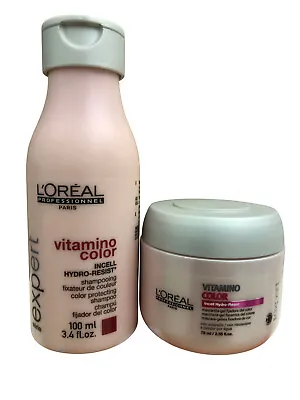 L'Oreal Vitamino Color Travel Shampoo 3.4 OZ & Masque 2.56 OZ Set • $10.17