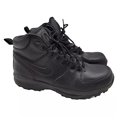 Size 9.5 - Nike Manoa Leather ACG Mens Hiking Trail Boots Black 454350-003 • $47.95