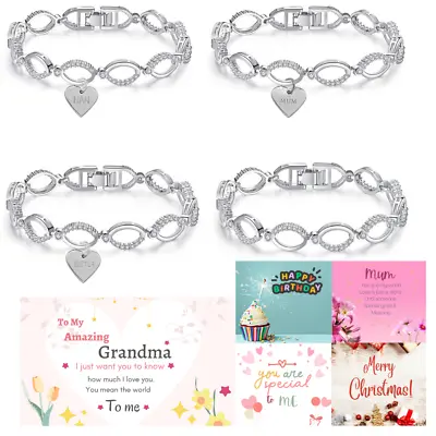 Swarovski® Bracelet Jewellery Crystals Gift Present Birthday Mum Sis Nan Wife  • £11.98