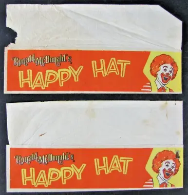 Vintage 1970s McDonald's Paper Employees Hats • $9.97