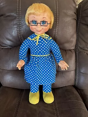 Original 1967 Mattel Mrs. Beasley Doll Cleaned And Repaired To Talk - Adorable! • $185