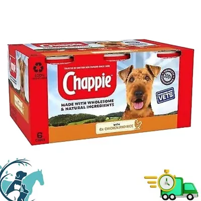 6 X 412g Chappie Chicken & Rice Complete Wet Food For Dogs • £19.56