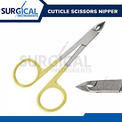 Cuticle Scissors Tissue Nipper 4  Nail Clipper Manicure Pedicure German Grade • $8.99