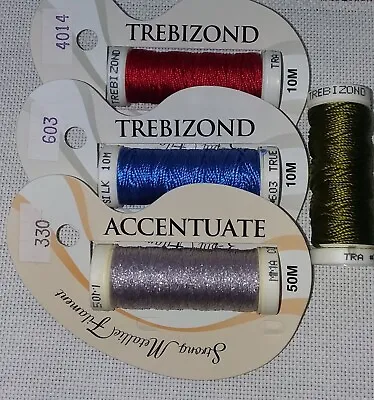 Silk Threads By Accent Commodities- Trebizond & Accentuate Lot Of 4 • $12