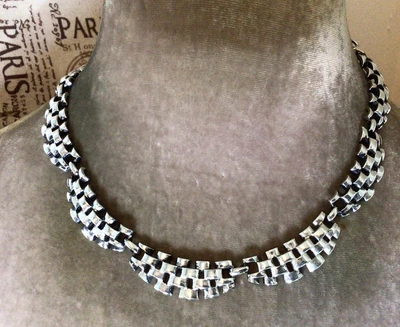 £28.50 • Buy Vintage Jewellery Lovely Trifari Silver Tone Gate Link Necklace