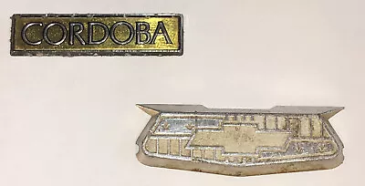 Chrysler Cordoba 75-78  Trunk Lid Script Emblem & Chevy Crest 55-56  Both Used • $23.74