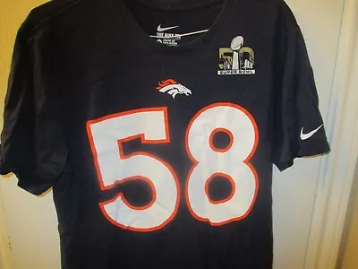 NFL Denver Broncos Von Miller #58 T Shirt Jersey Men's Size Medium Short Sleeve • $19.95