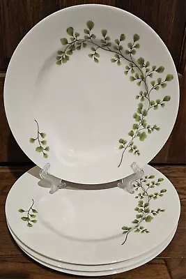 Martha Stewart Maidenhair Fern Green Dinner Plates Set Of 4 • $75