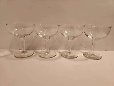 Set Of 4 Vintage Crystal Coup/ Martini Glasses • $50