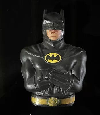 Vintage 1989 Batman Plastic Piggy Bank Crossed Arms Michael Keaton DC Comics • $10