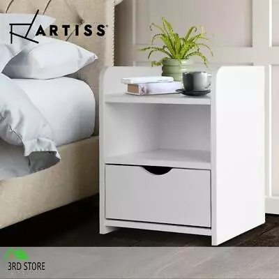 Artiss Bedside Tables Drawers Side Table Bedroom Furniture Nightstand White Unit • $56.56