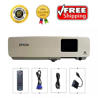 Epson PowerLite 83V+ 3LCD Projector HD 1080i HDMI-Adapter W/Remote • $84.01