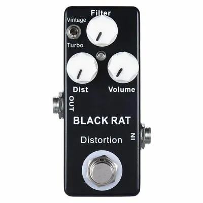 MOSKY Black Rat Distortion Guitar Bass Classic T-turbo Effect Pedal Processsor  • $44.64