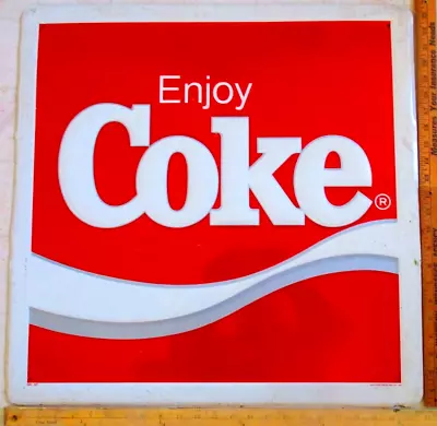 Coke Sign Vintage Coca-Cola Collectible Memorabilia Lg Heavy Steel Embossed 24  • $324.25