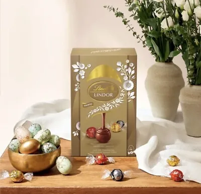 Lindt LINDOR Milk Chocolate Large Easter Egg With Assorted Mini Eggs 215g • £9.99