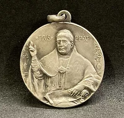 Italy Rome 1925 Pope Pius Xi Jubilee Year Vatican Design Silver Catholic Medal • $36.52