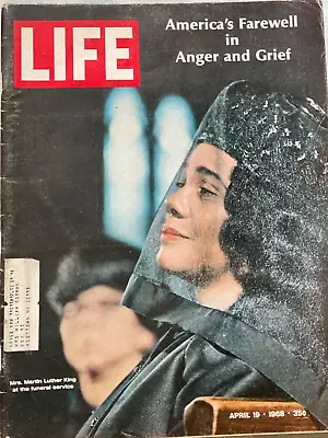 Life Apr 19 1968 Coretta Scott King Funeral Of Rev. Martin Luther King Jr. • $29.99