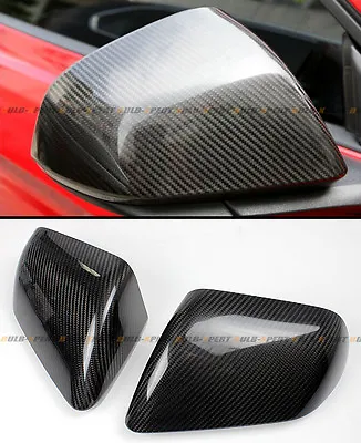 Real Carbon Fiber Side Mirror Covers For 2015-2023 Ford Mustang W/o Led Signal • $89.99