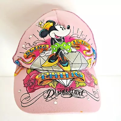 £19.40 • Buy Disney Minnie Mouse Bling Is My Thing Baseball Cap Pink Women's Adult Snapback