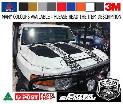 Toyota FJ Cruiser ESM Tyre Bonnet Wrap Stripe Decal Kit - Avery Wrap Vinyl • $196.56