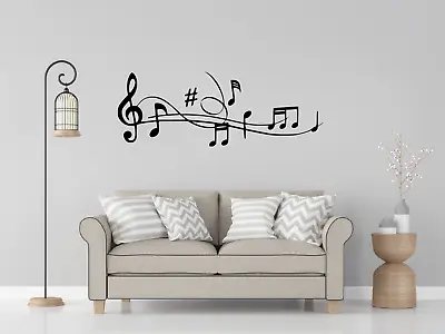 Music Notes Wall Art Decal Vinyl Sticker Home Decor Crafts MU37 • £19.98