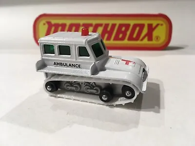 Vintage Lesney Matchbox 35 Custom Snow Trac Rescue Ambulance Restored. • $39.95