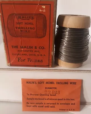 The MAILIN Co  FISHING LINE Metal TROLLING WIRE Cleveland Ohio Advertising Box • $24.99