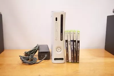 Microsoft Xbox 360 Pro Wifi Adapter  60GB Console System Bundle W/ 6 Games  • $120