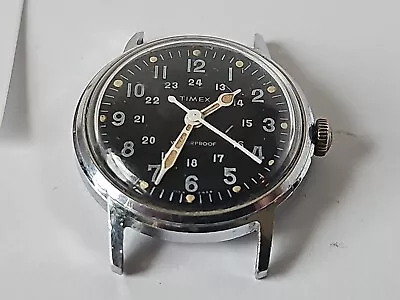 Timex Military Vietnam War Era Watch Men's 1968 Black 11582468 Wind Up 4-Repair • $17.50