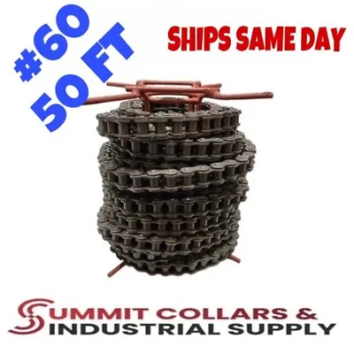 #60 Roller Chain X 50 Feet + 5 Connecting Links + Same Day Expedited Shipping • $169.99