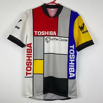 Vintage Toshiba La Vie Claire 1987 Cycling Jersey Wonder Bike Shirt Size 5 • $80