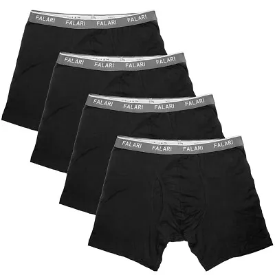 Falari Men's 4-Pack Black Bamboo Rayon Soft Lightweight Boxer Briefs Underwear • $19.99