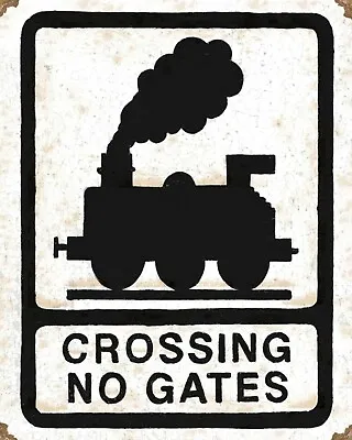 Level Crossing No Gates Train Railway Station Hornby Metal Plaque Tin Sign 717 • £4.99