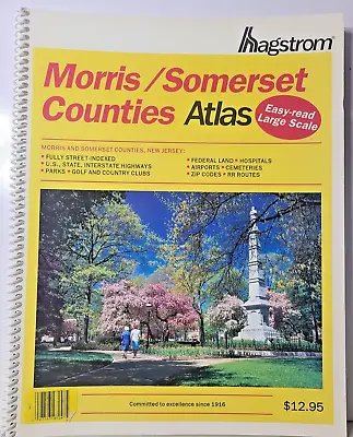 Hagstrom Morris / Somerset Counties - Street Atlas By Hagstrom • $24.95