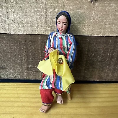 Mexican Folk Art Doll On Chair -flaw • $20