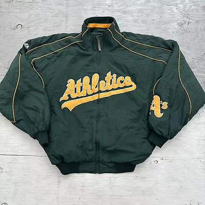 Vintage Majestic Authentic Collection Oakland Athletics A's Dugout Jacket Sz XL • $155