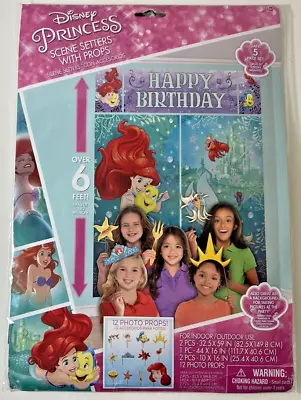 Disney Ariel Little Mermaid Scene Setter With Props Birthday 6 Ft Photo Backdrop • $17.99