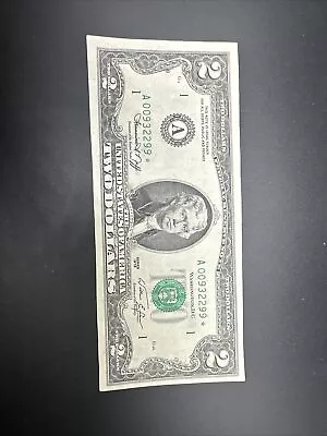 1976 STAR NOTE $2 TWO DOLLAR BILL ( BOSTON A ) Low Serial Number - Uncirculated • $23.44