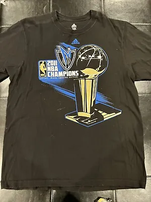 $24.95 • Buy Adidas Dallas Mavericks NBA 2011 Black Champions Roster Graphic T Shirt -XL