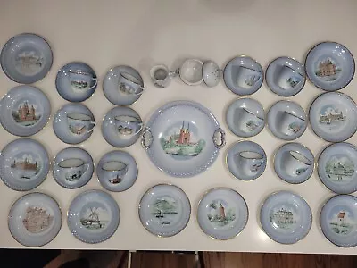 VINTAGE B&G BING&Grondahl COPENHAGEN LANDMARKS IN DENMARK 40 PC. SET BEAUTY! • $150