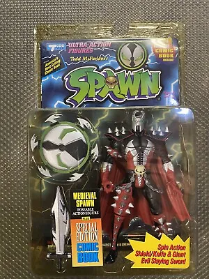 1994 McFarlane Toys Medieval Spawn Series 1 Action Figure Black • $22.99