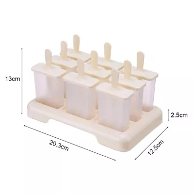 9 Cells Block Moulds Ice Cream Mold Icy Pole Jelly Pop Popsicle Maker Mould Tray • $12.93