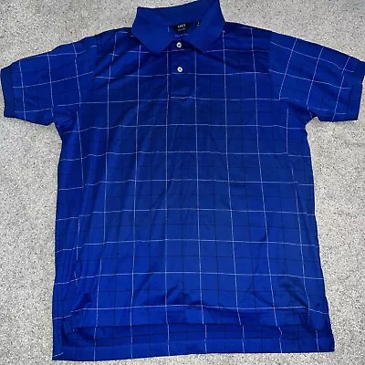 Lincs Polo Shirt Mens Large Blue David Chu Golf Golfing Casual Outdoor Adult • $15.74